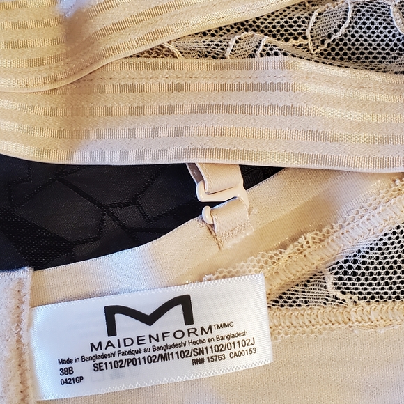 Maidenform Bra 38-B Self Expressions Multiway Pushup Balconette UW Beige NWT - Picture 8 of 9